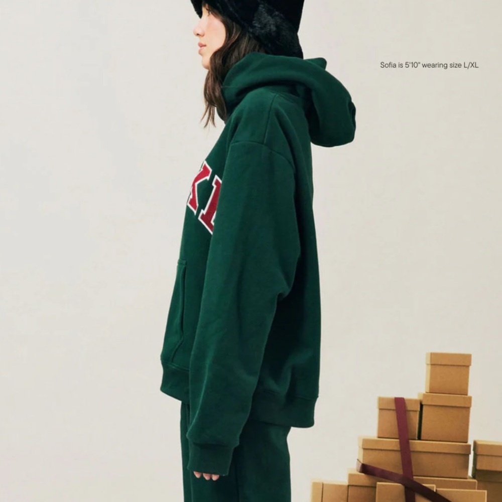 Parke Holiday Varsity Hoodie Forest + Maroon Size XXL - Picture 12 of 14